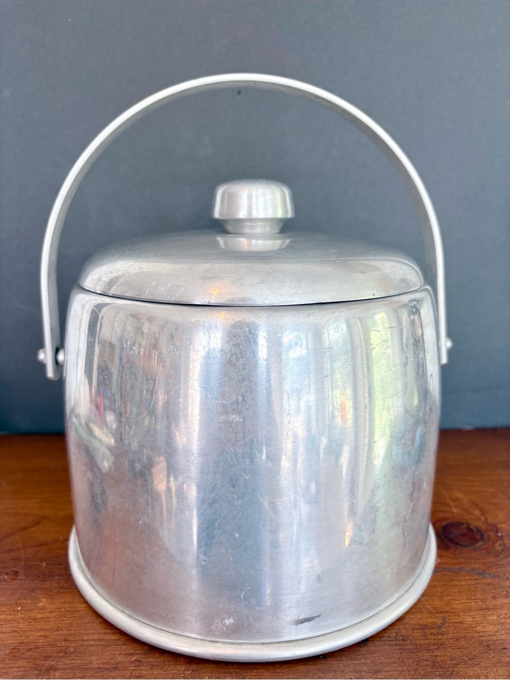 Vintage Kromex Atomic Age Ice Bucket- Mid Century Modern Space Race Aesthetic